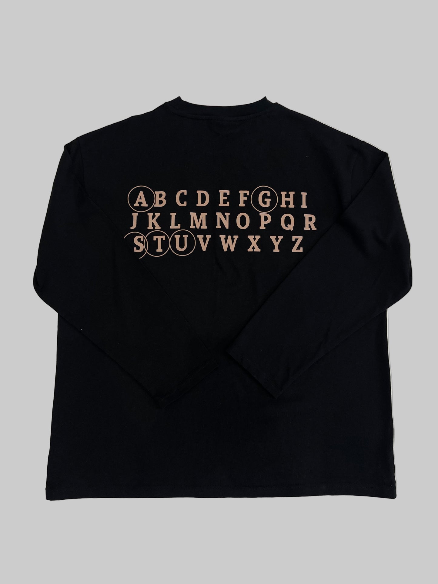 Black Alphabet Tee