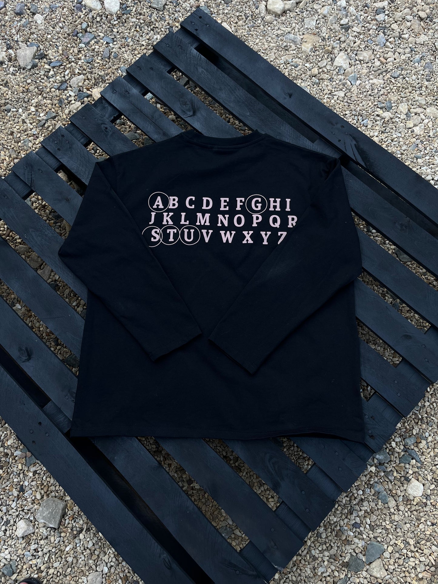 Black Alphabet Tee