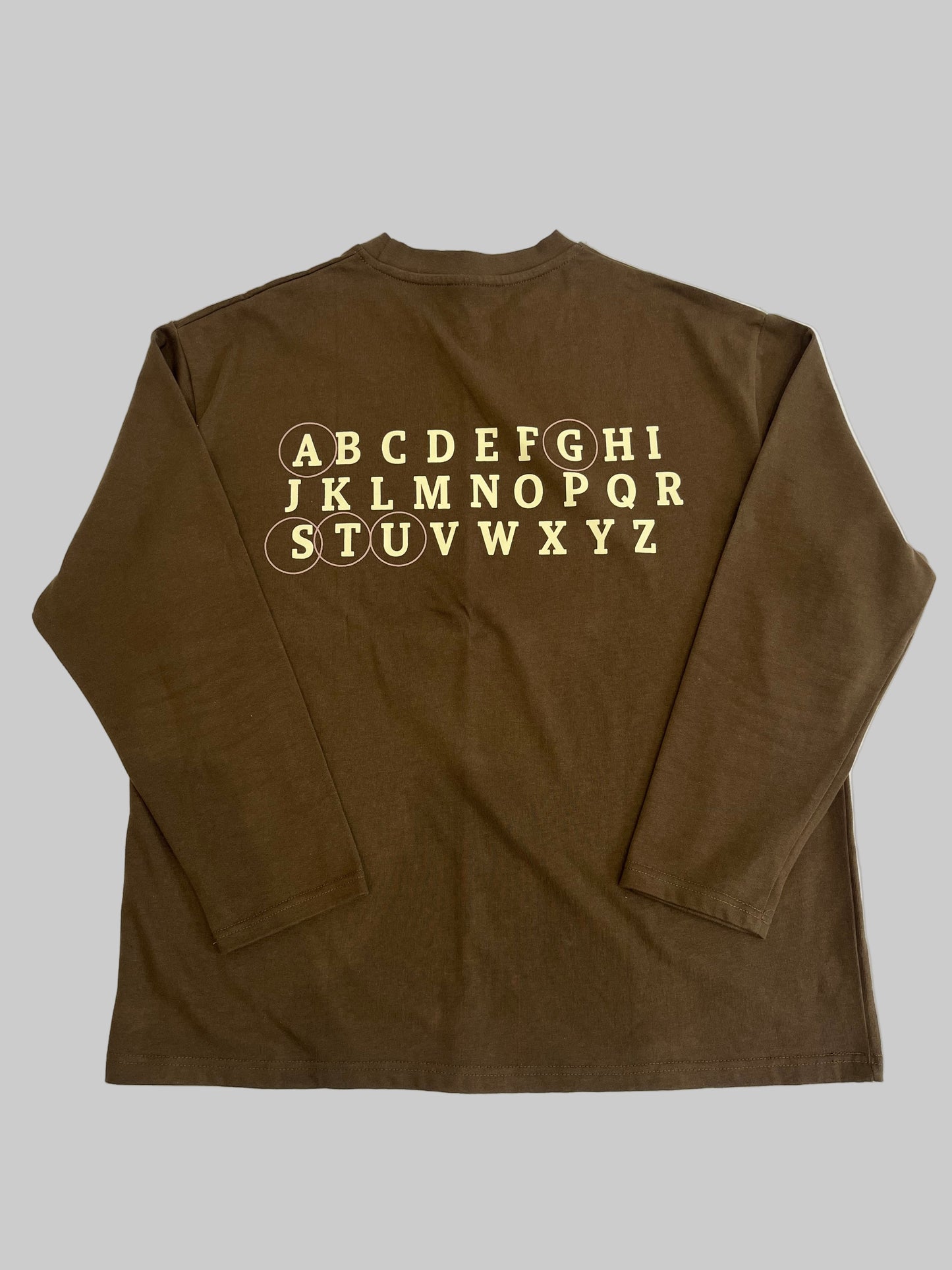 Military Brown Alphabet Tee