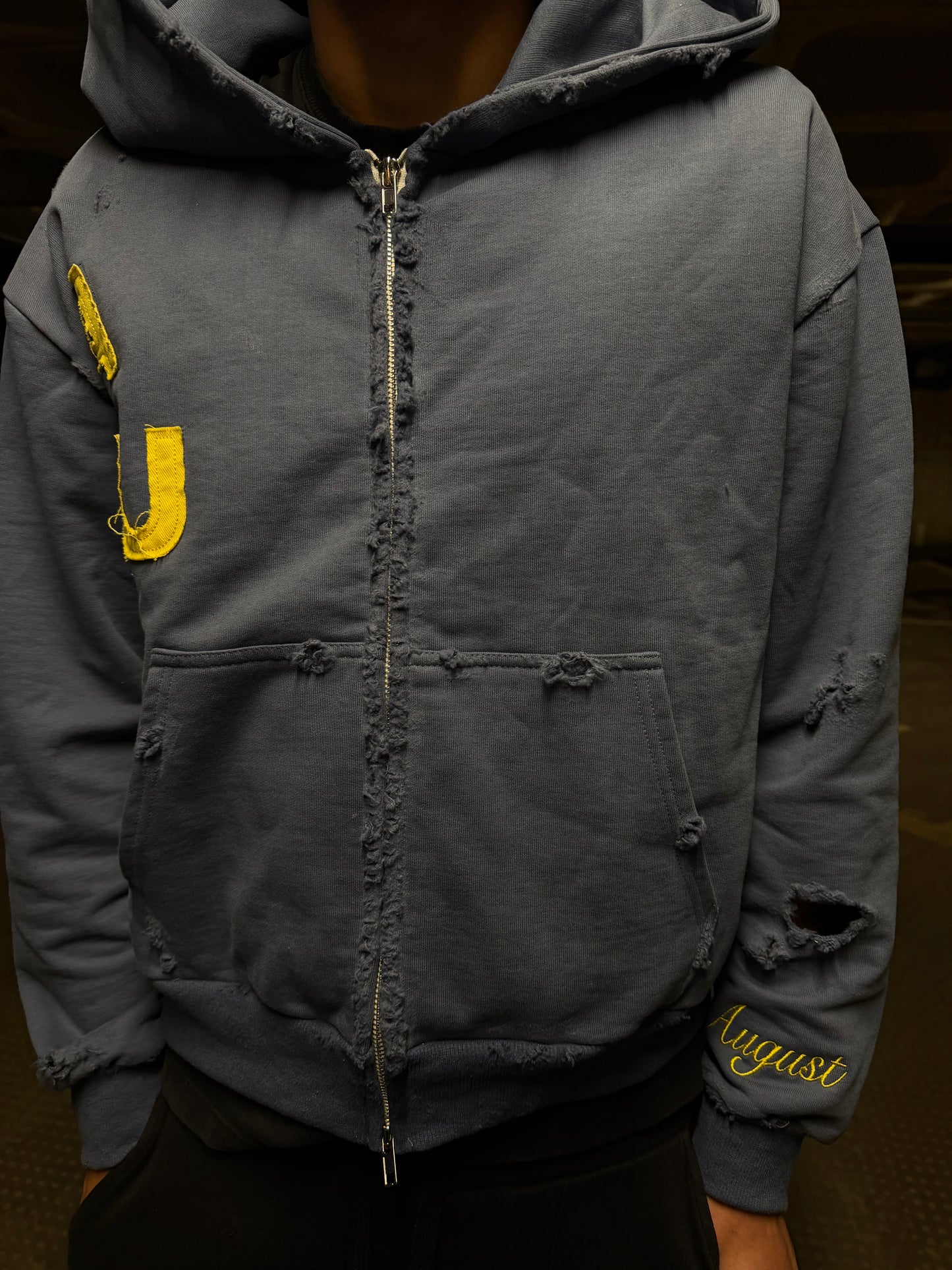 REWORKED Appliqué hoodie